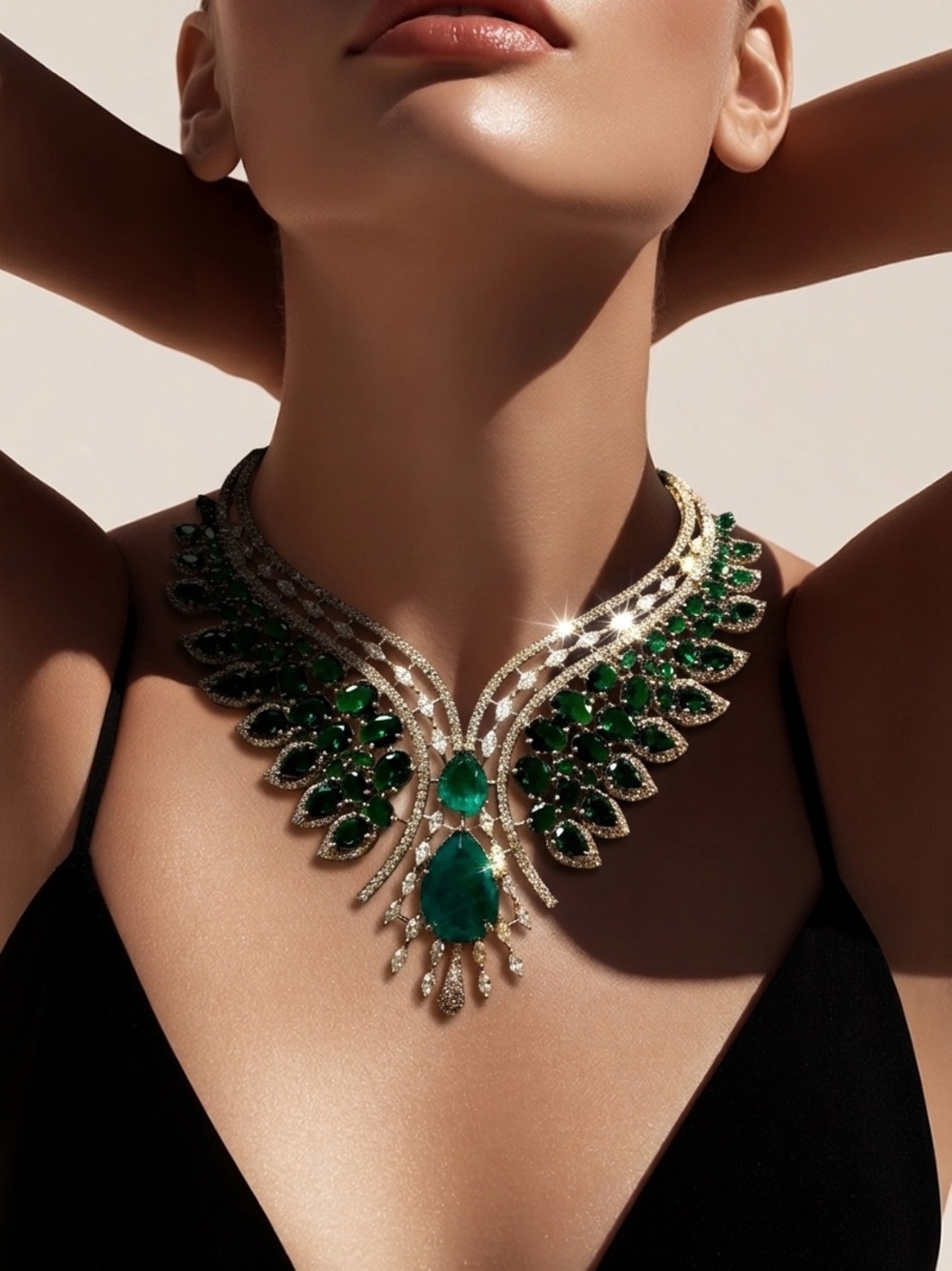Luxury Emerald Green Statement Necklace